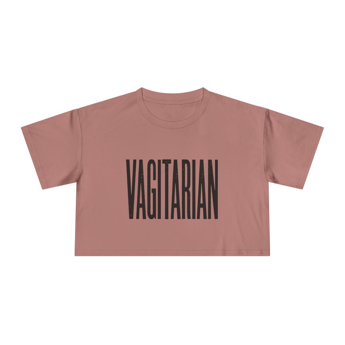 Vagitarian Crop Tee | Funny Text Graphic Top - Image 8