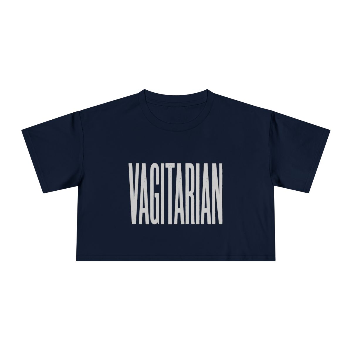Vagitarian Crop Tee | Funny Text Graphic Top - Image 9