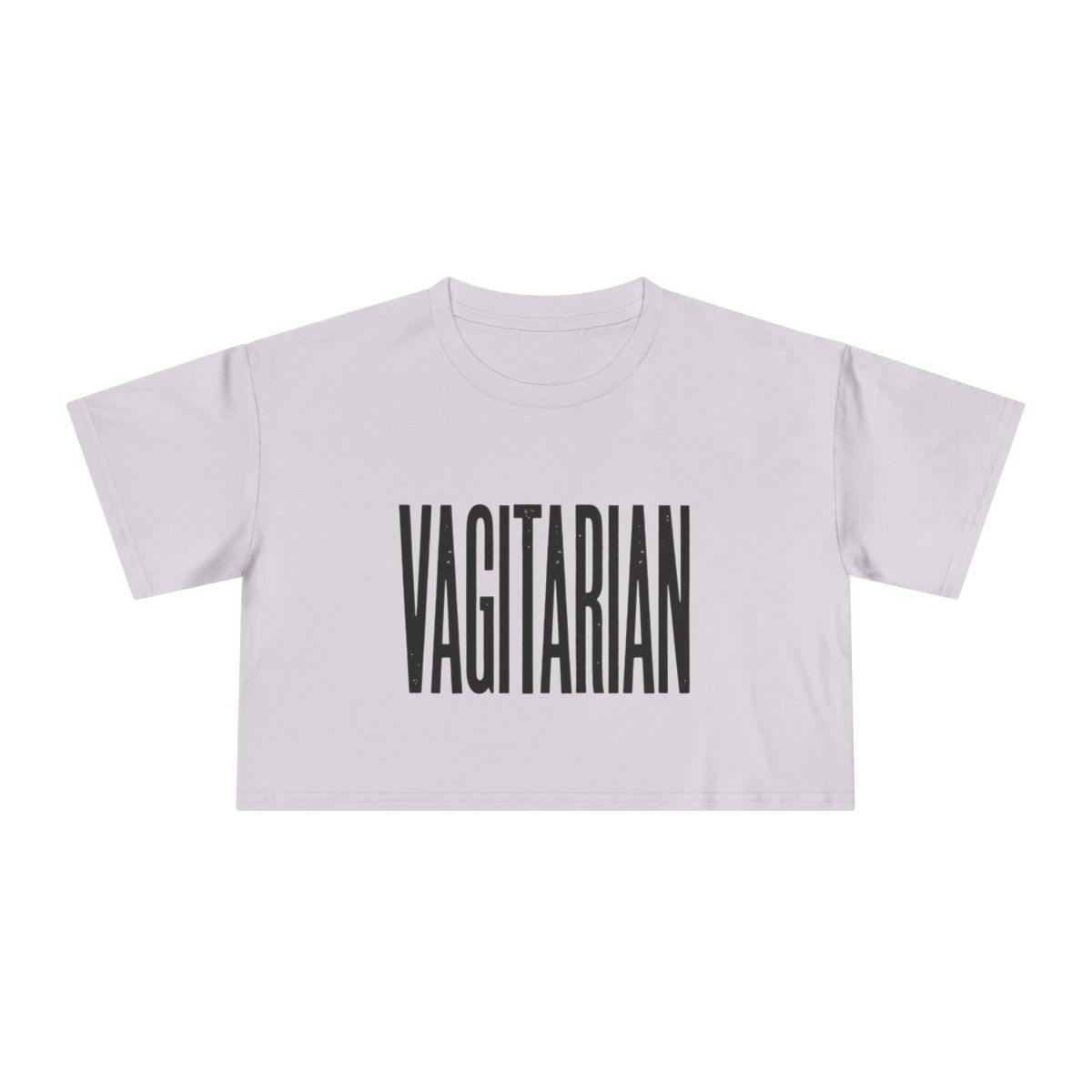 Vagitarian Crop Tee | Funny Text Graphic Top - Image 10