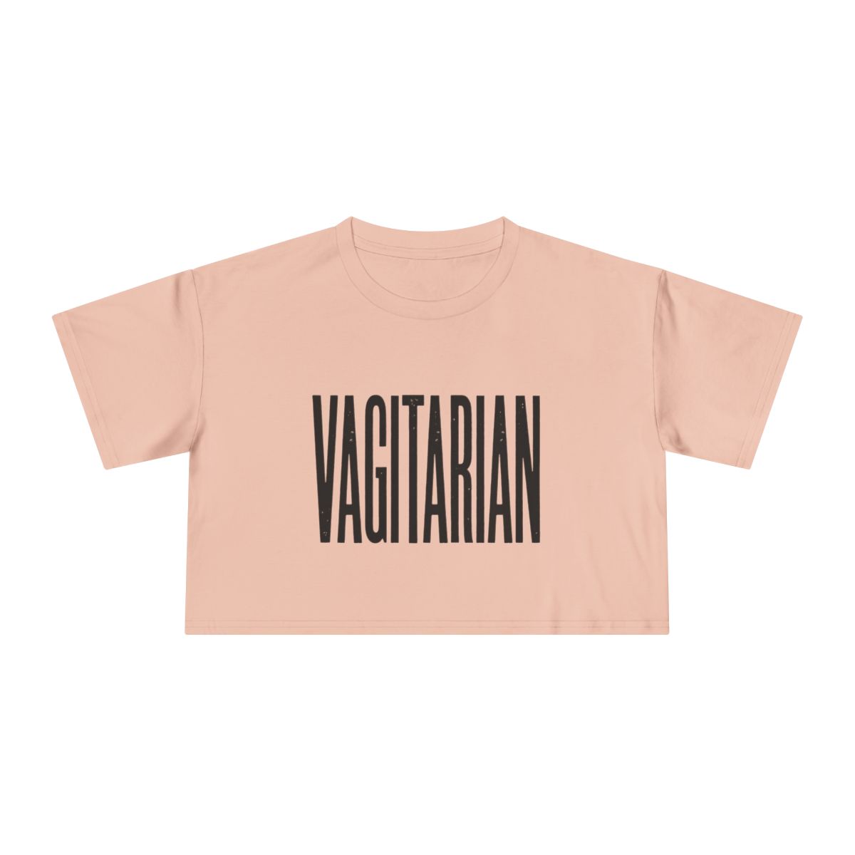 Vagitarian Crop Tee | Funny Text Graphic Top - Image 11