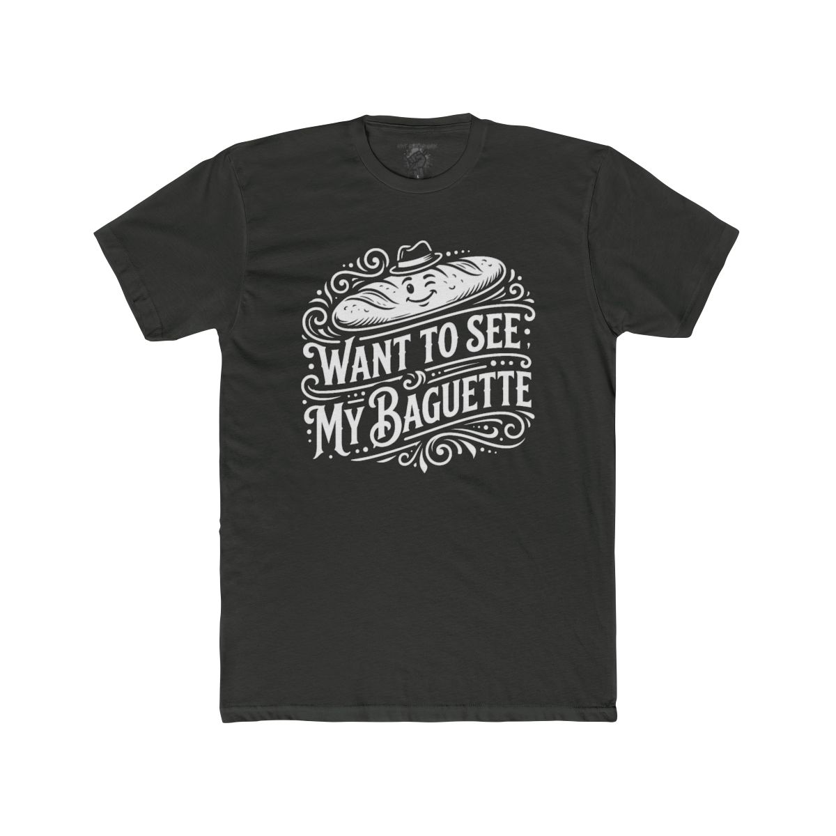 Want To See My Baguette T-Shirt | Baguette Illustration, Funny Bread Tee - Image 7