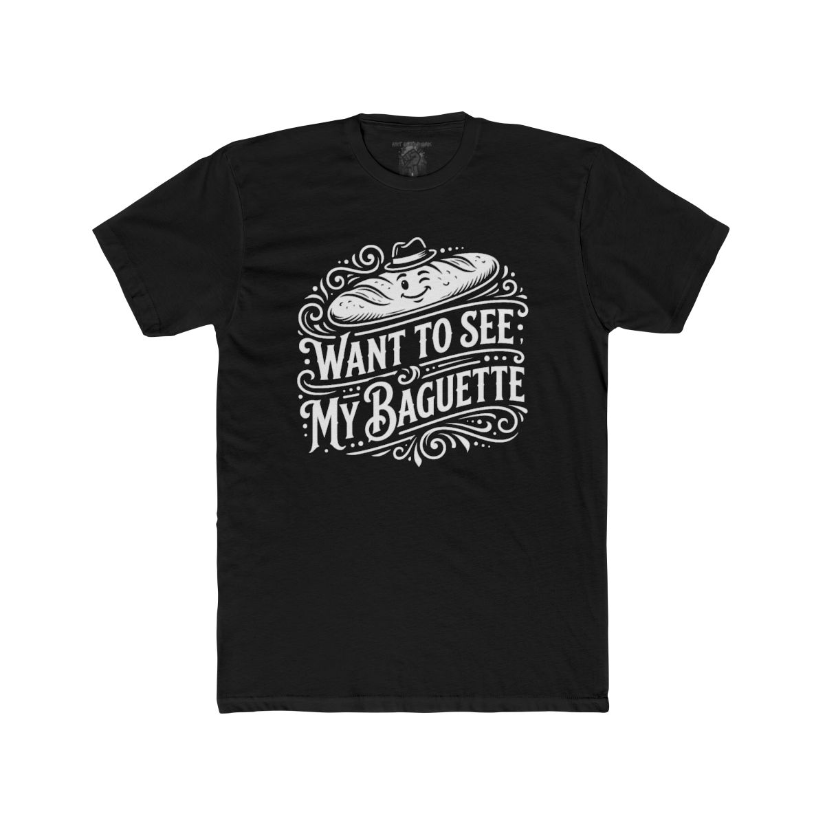 Want To See My Baguette T-Shirt | Baguette Illustration, Funny Bread Tee - Image 2