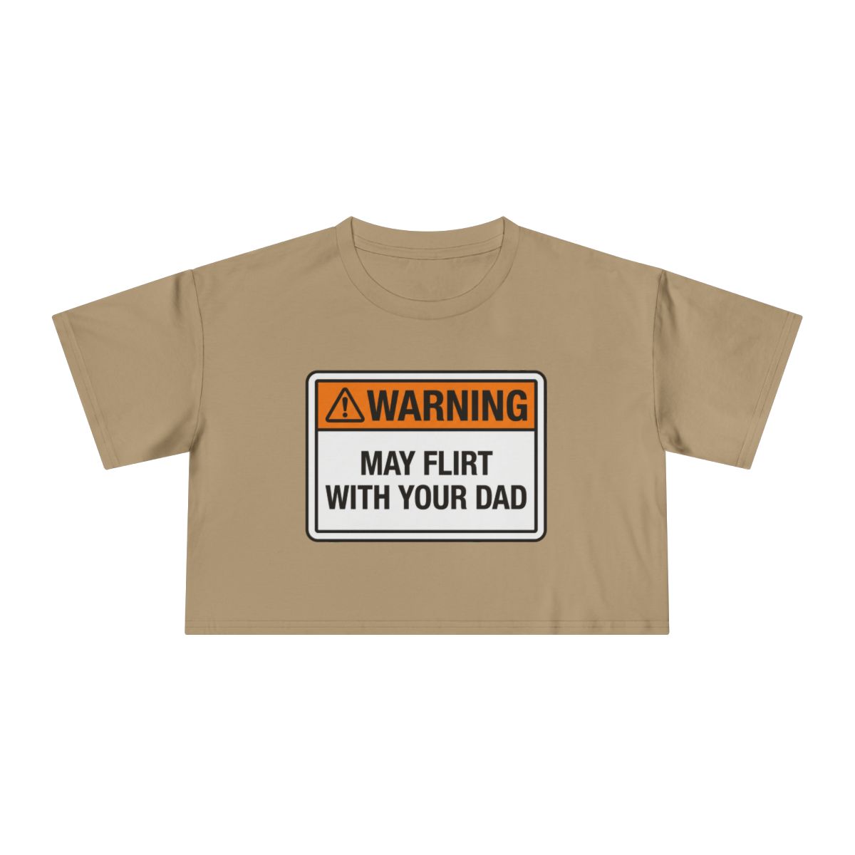 Warning May Flirt With Your Dad Crop Tee | Humor Graphic Tee - Image 14