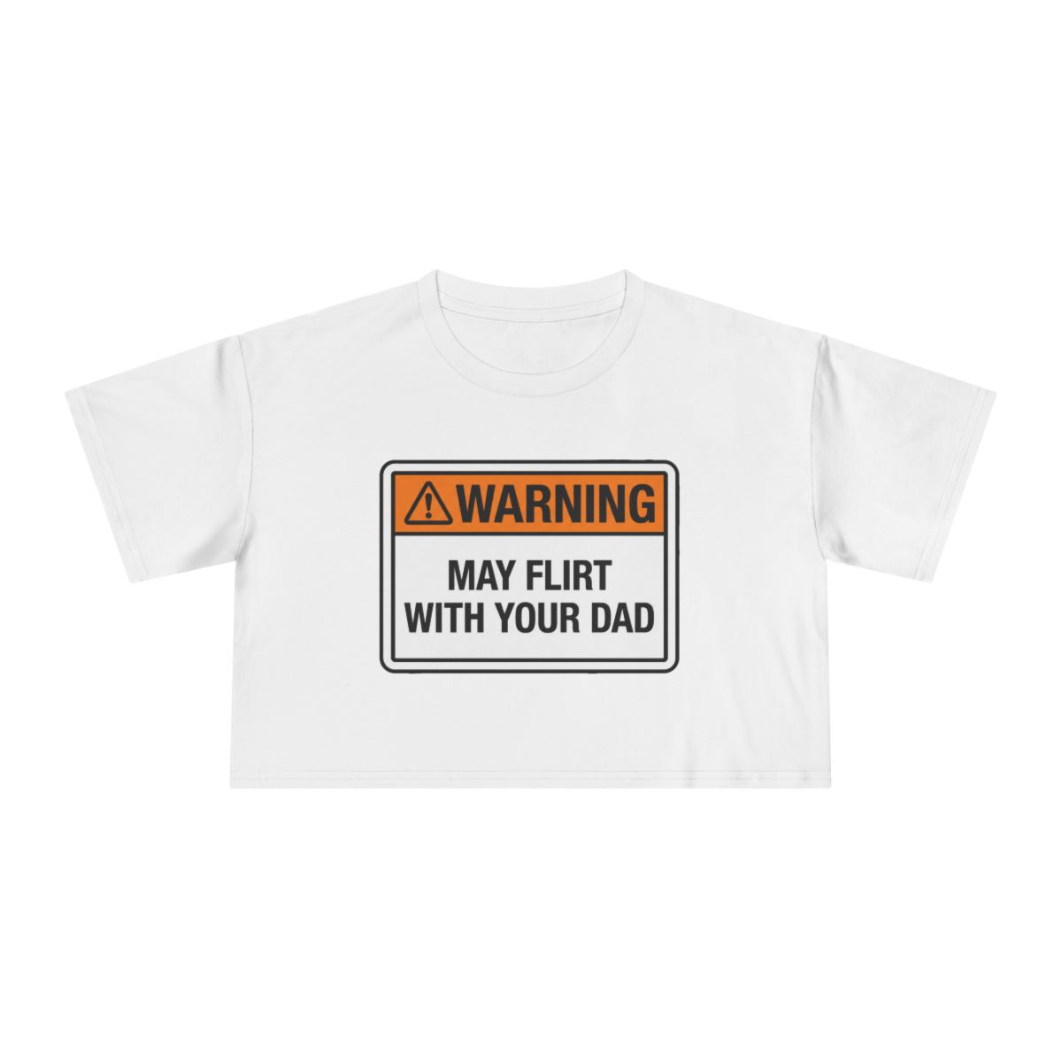 Warning May Flirt With Your Dad Crop Tee | Humor Graphic Tee - Image 15