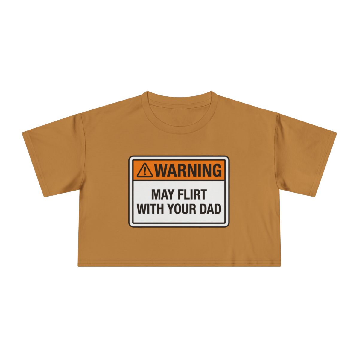 Warning May Flirt With Your Dad Crop Tee | Humor Graphic Tee - Image 5