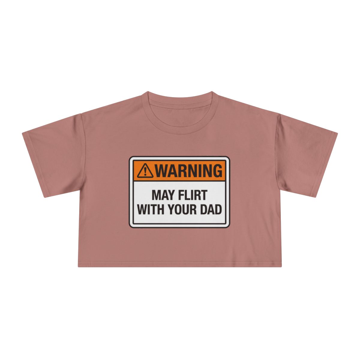 Warning May Flirt With Your Dad Crop Tee | Humor Graphic Tee - Image 8