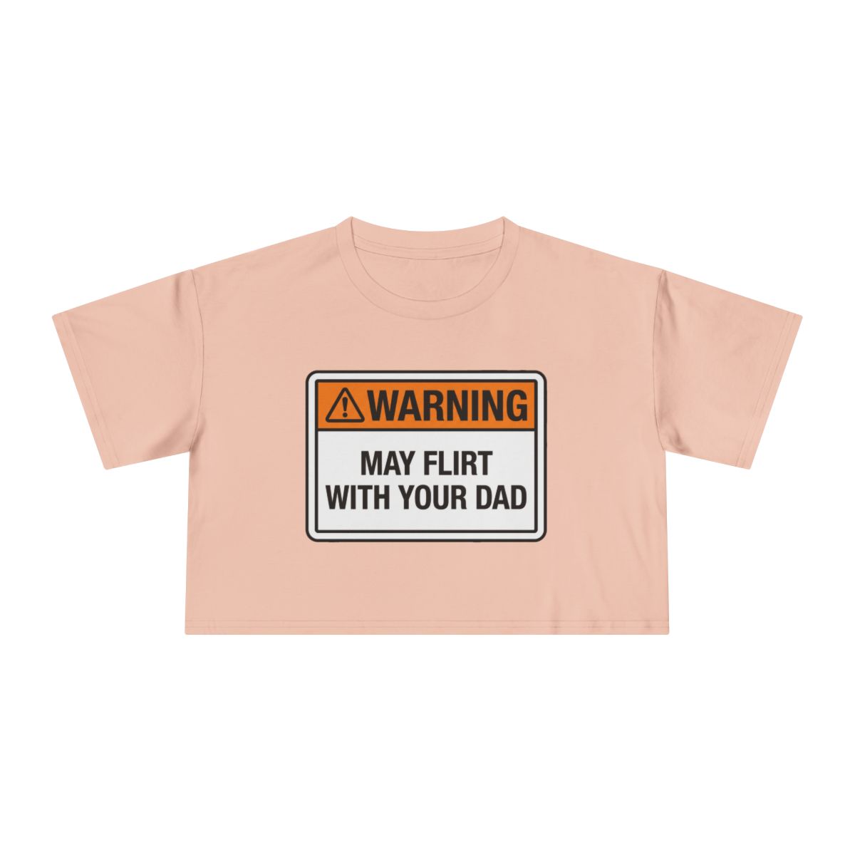 Warning May Flirt With Your Dad Crop Tee | Humor Graphic Tee - Image 11