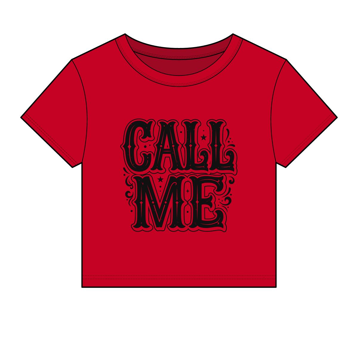 Call Me western lettering Crop Tee | Women's baby tee, vintage saloon style - Image 4
