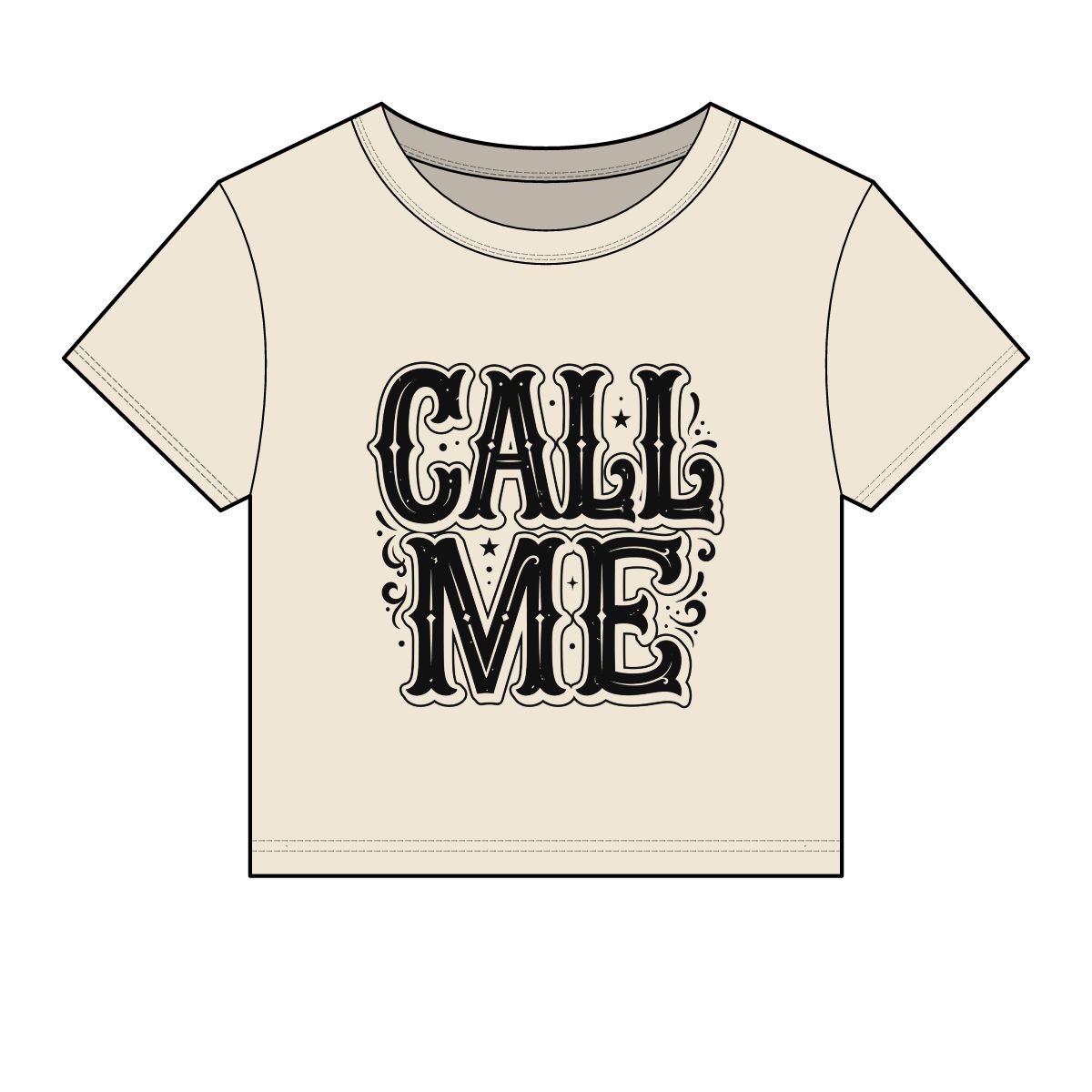 Call Me western lettering Crop Tee | Women's baby tee, vintage saloon style - Image 7