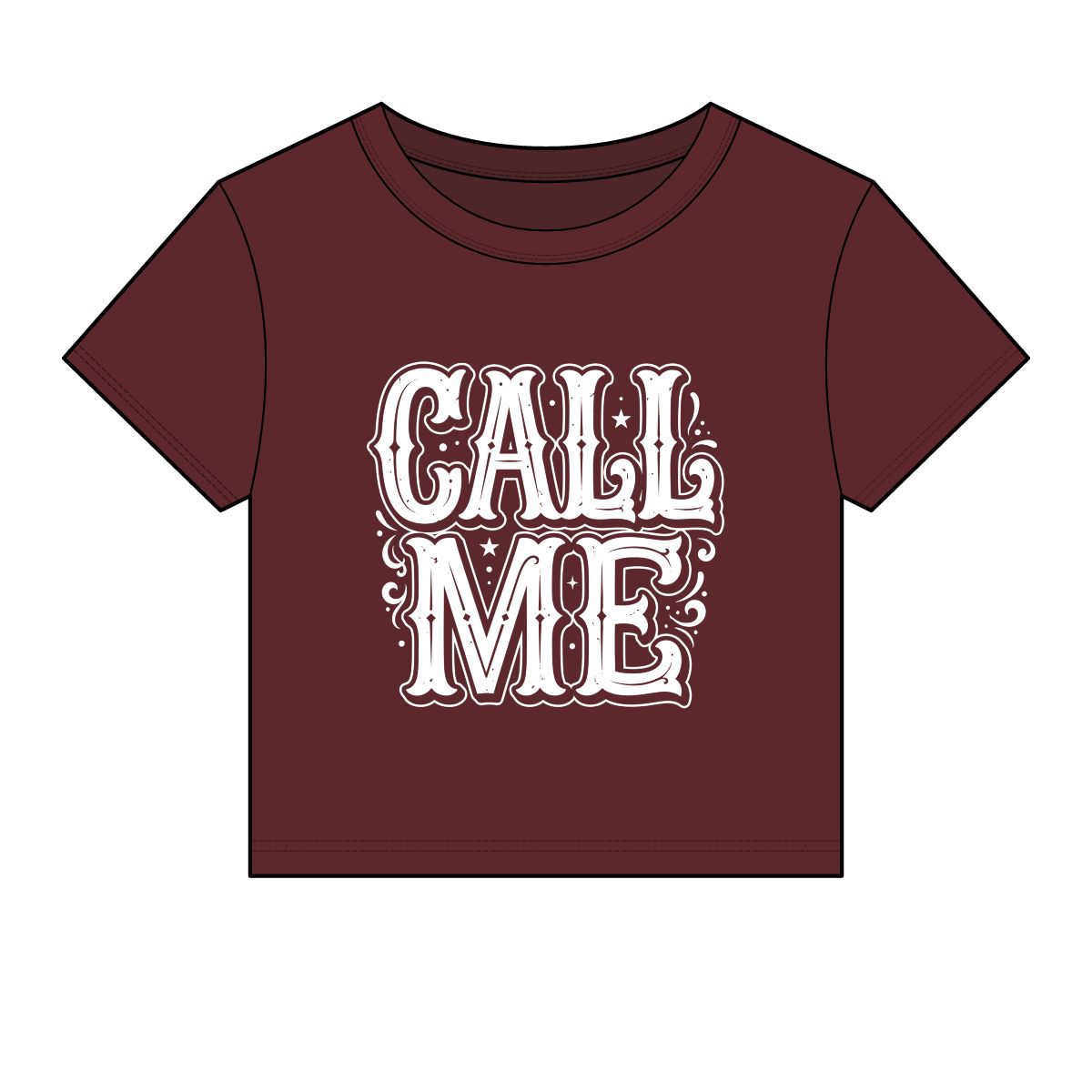Call Me western lettering Crop Tee | Women's baby tee, vintage saloon style - Image 8