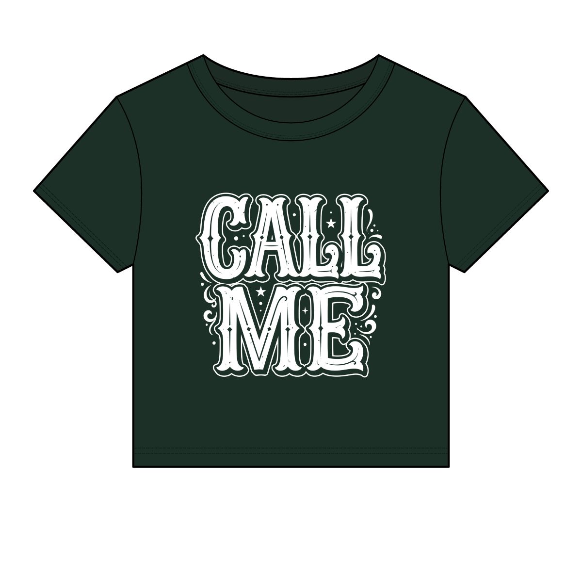 Call Me western lettering Crop Tee | Women's baby tee, vintage saloon style - Image 9