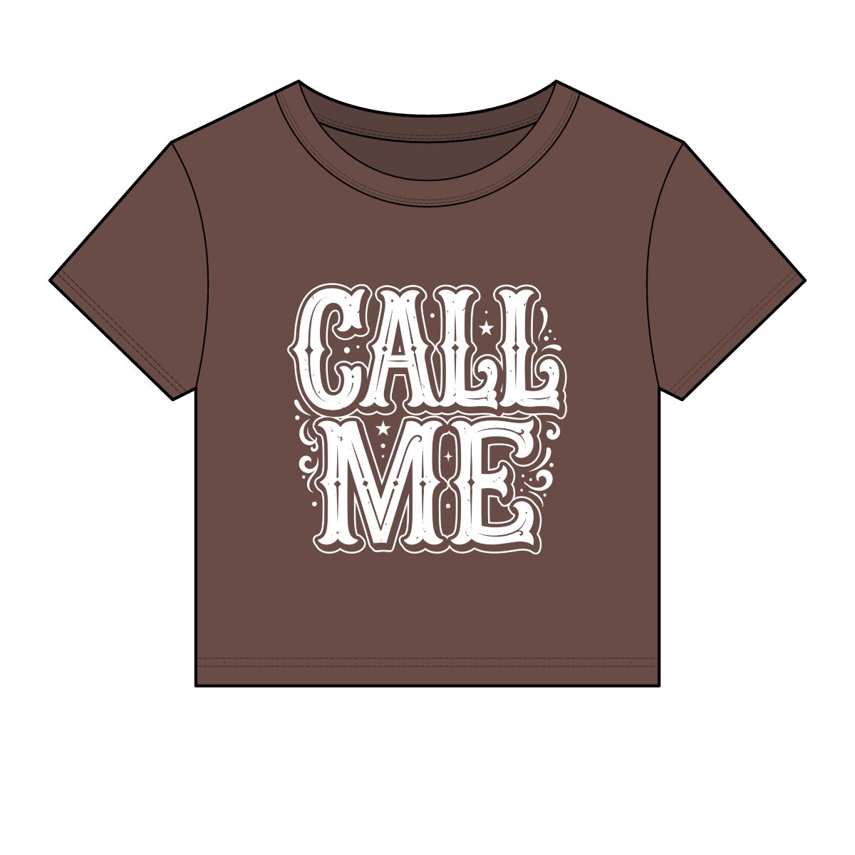 Call Me western lettering Crop Tee | Women's baby tee, vintage saloon style - Image 10