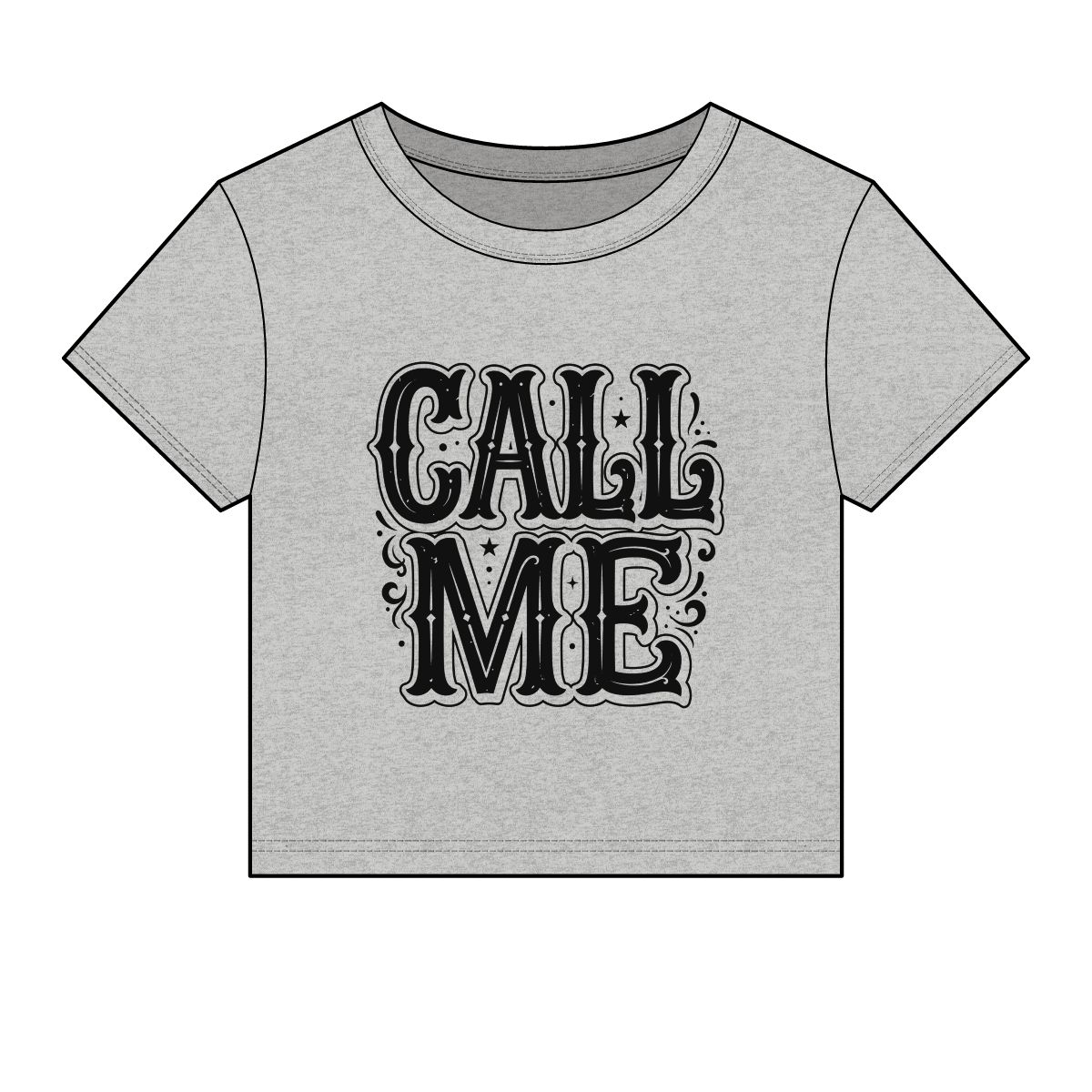 Call Me western lettering Crop Tee | Women's baby tee, vintage saloon style - Image 13
