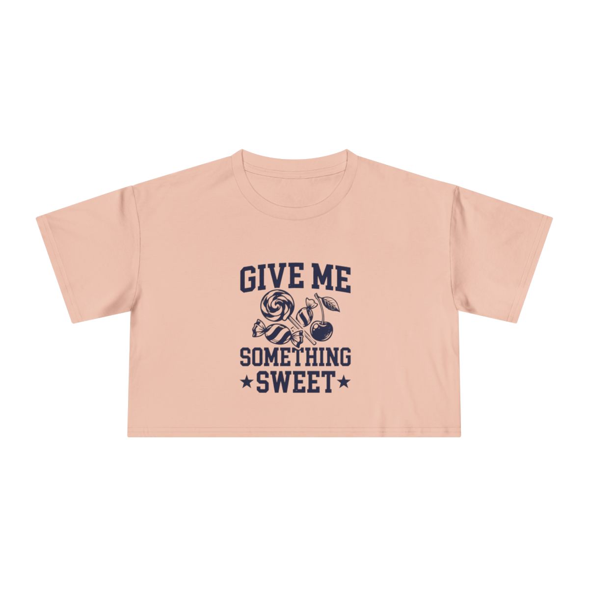 Give Me Something Sweet Crop Tee | Candy Graphic, Retro Typography - Image 8
