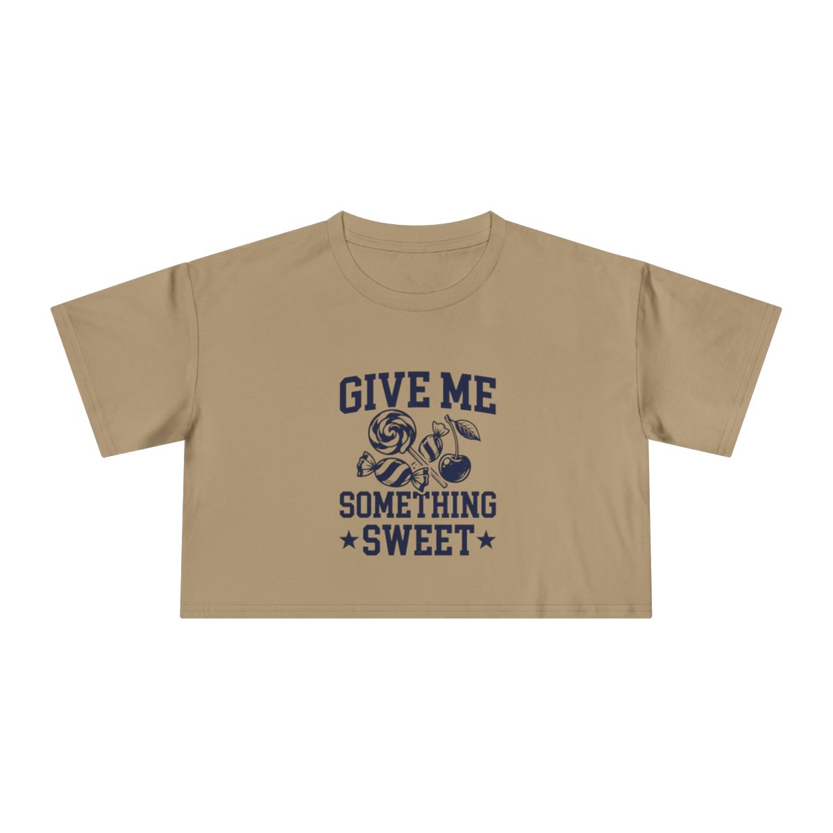 Give Me Something Sweet Crop Tee | Candy Graphic, Retro Typography - Image 10