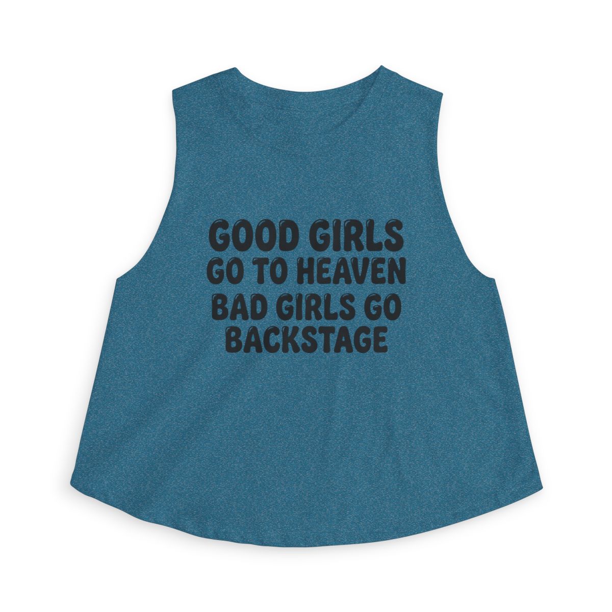 Good Girls Go To Heaven Bad Girls Go Backstage Crop Top | Rock Concert Tee - Image 3