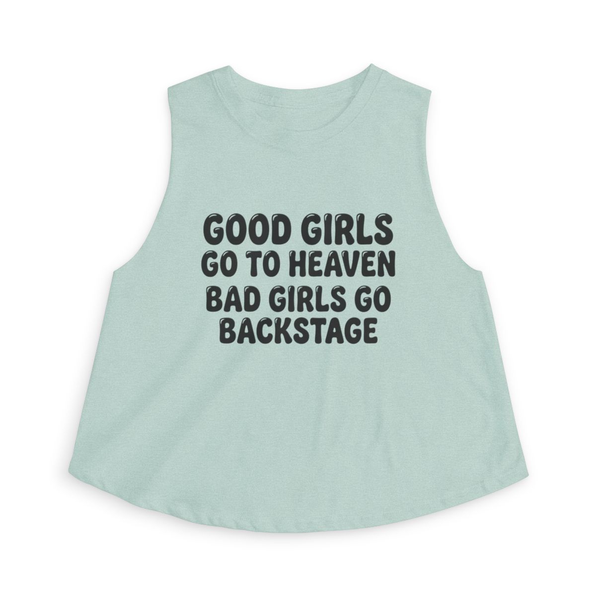 Good Girls Go To Heaven Bad Girls Go Backstage Crop Top | Rock Concert Tee - Image 4