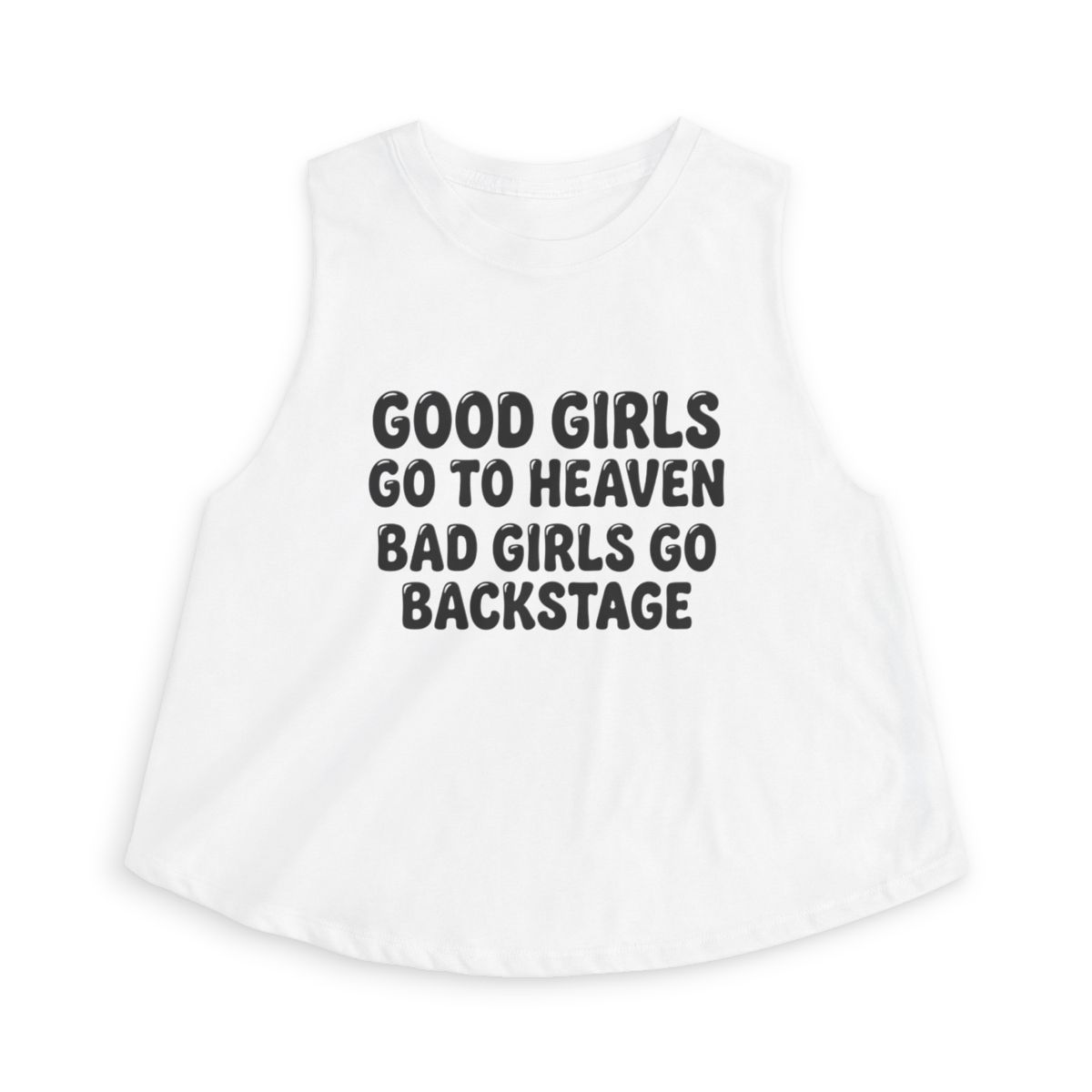 Good Girls Go To Heaven Bad Girls Go Backstage Crop Top | Rock Concert Tee - Image 8