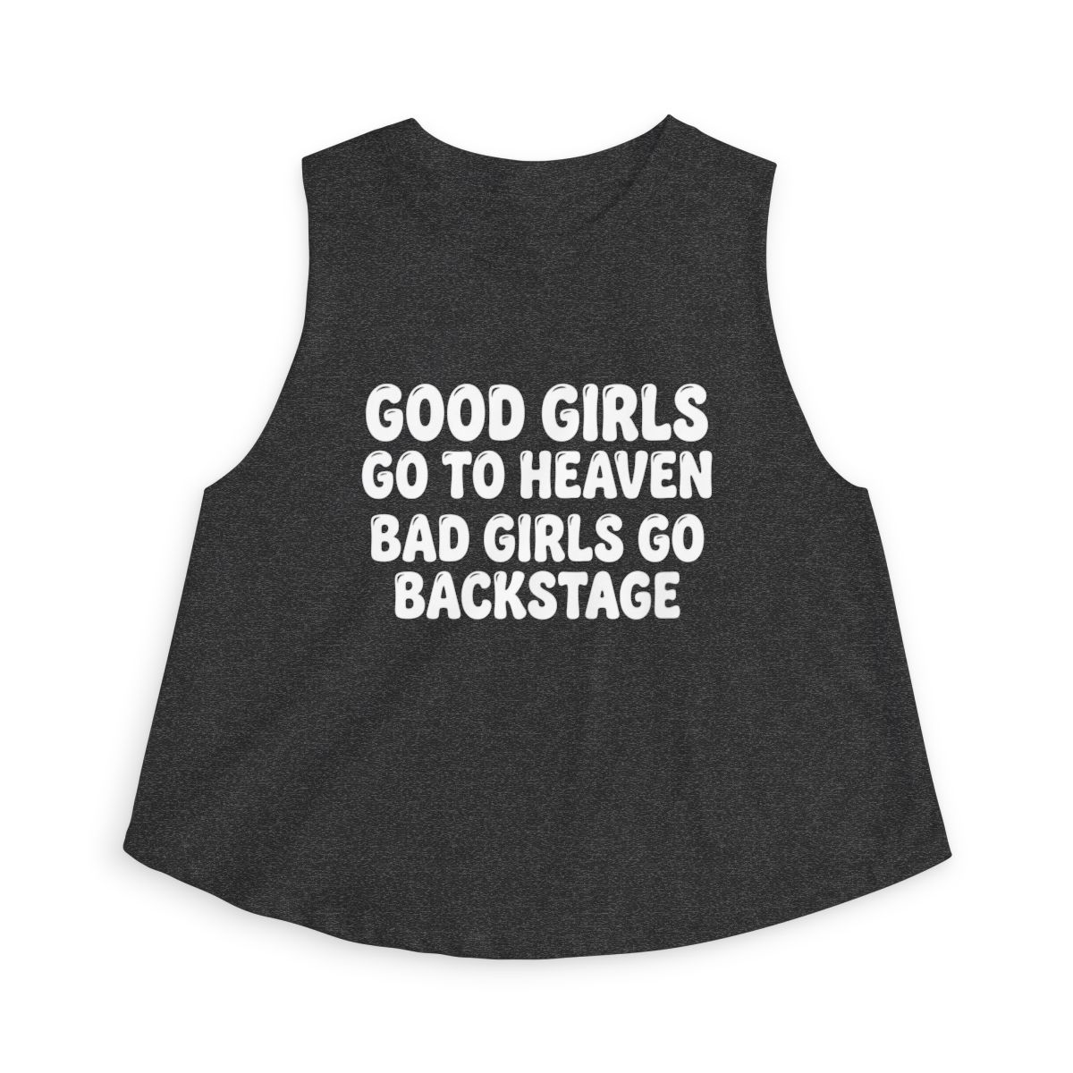 Good Girls Go To Heaven Bad Girls Go Backstage Crop Top | Rock Concert Tee - Image 2