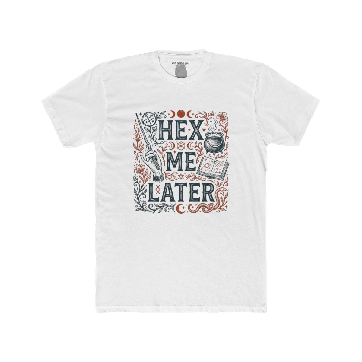 Hex Me Later T-Shirt | Witchy Spellbook Design, Cauldron, Moon Phases - Image 13