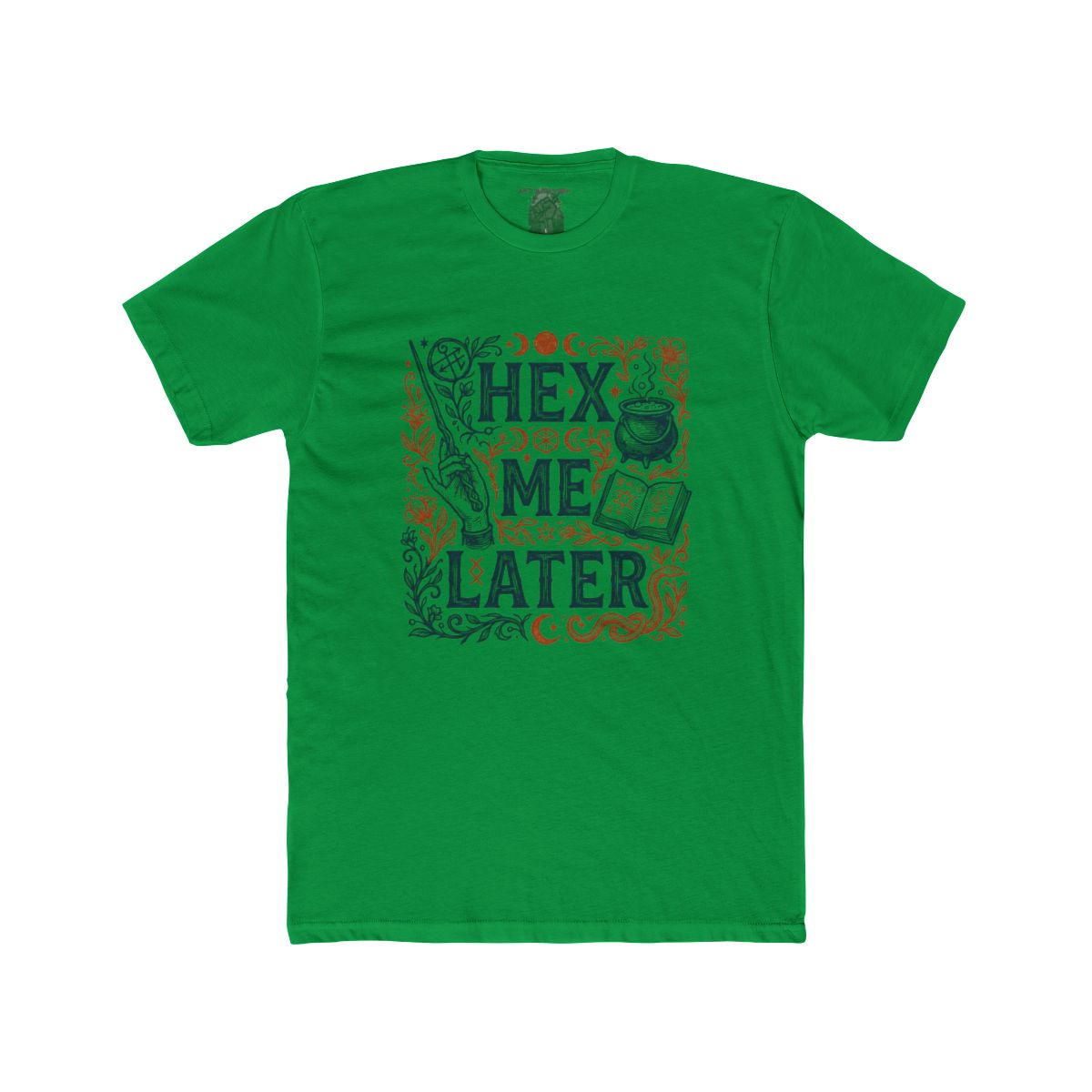 Hex Me Later T-Shirt | Witchy Spellbook Design, Cauldron, Moon Phases - Image 6