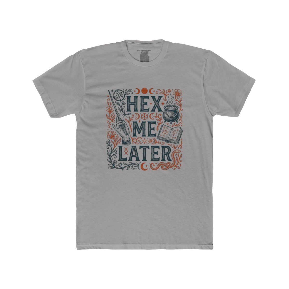 Hex Me Later T-Shirt | Witchy Spellbook Design, Cauldron, Moon Phases - Image 8