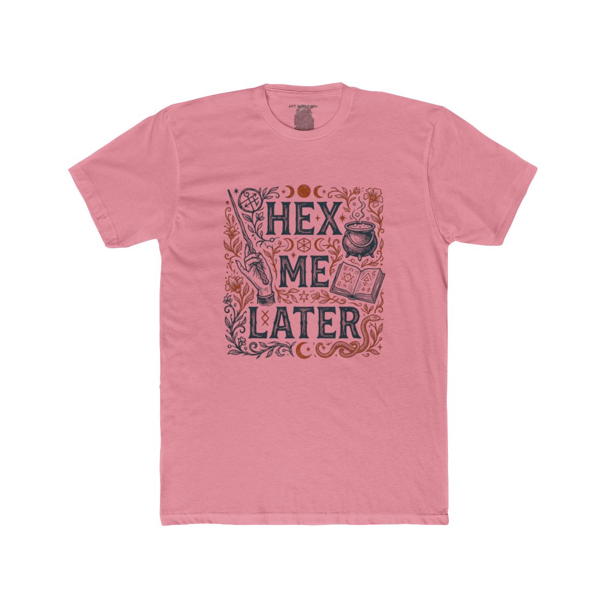 Hex Me Later T-Shirt | Witchy Spellbook Design, Cauldron, Moon Phases - Image 9