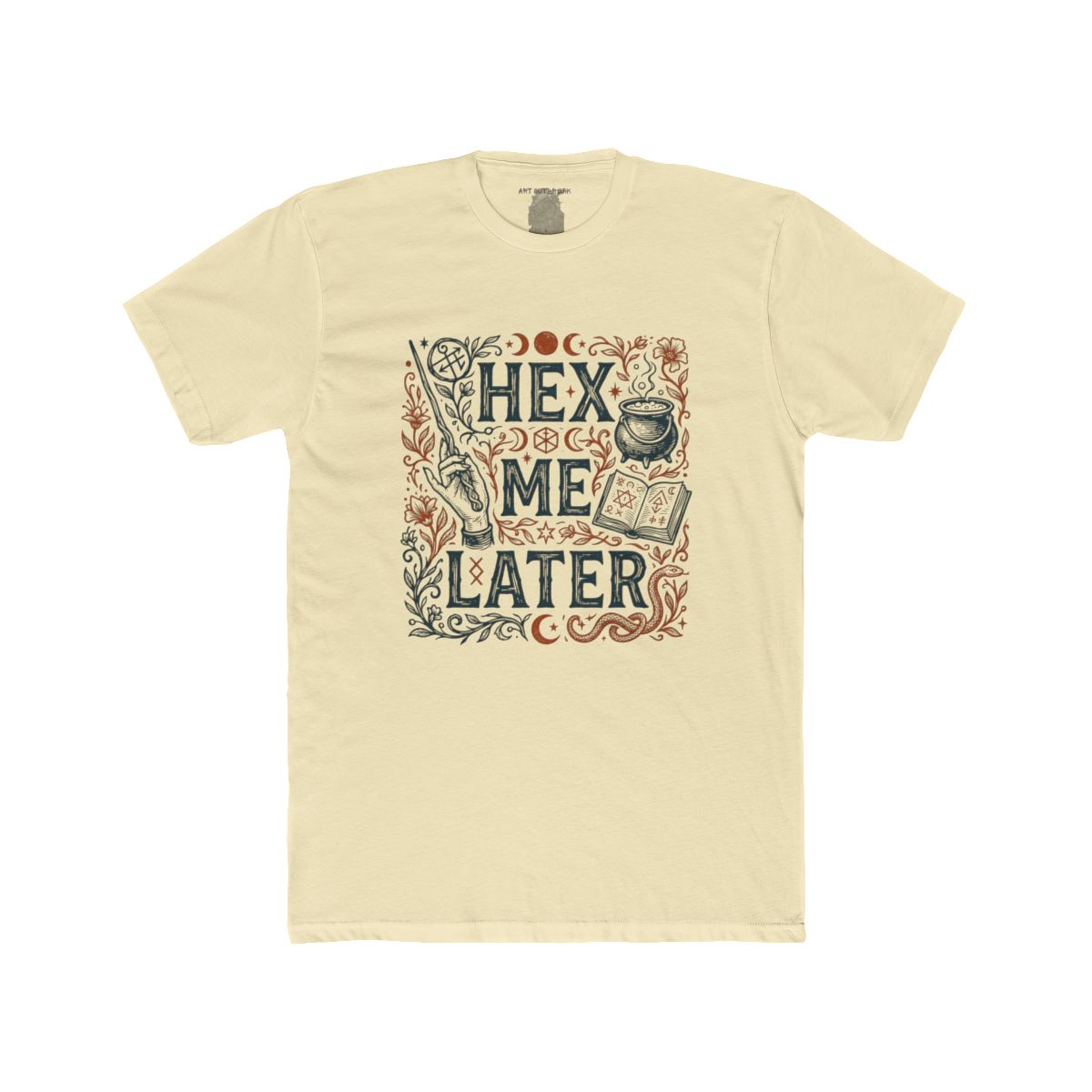 Hex Me Later T-Shirt | Witchy Spellbook Design, Cauldron, Moon Phases - Image 10