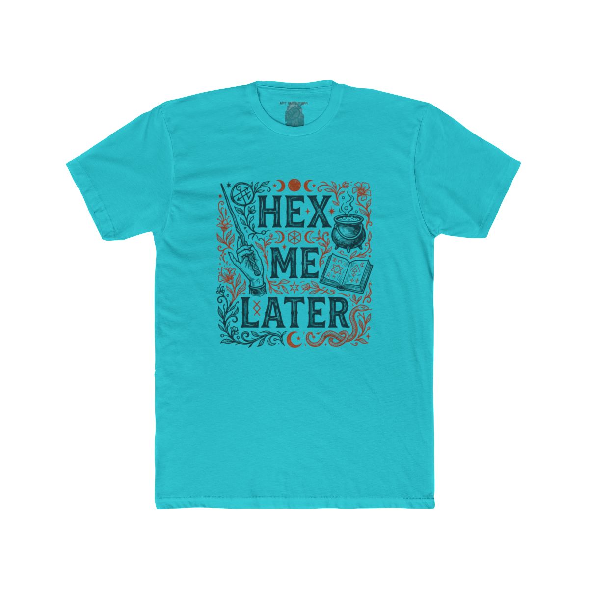 Hex Me Later T-Shirt | Witchy Spellbook Design, Cauldron, Moon Phases - Image 11
