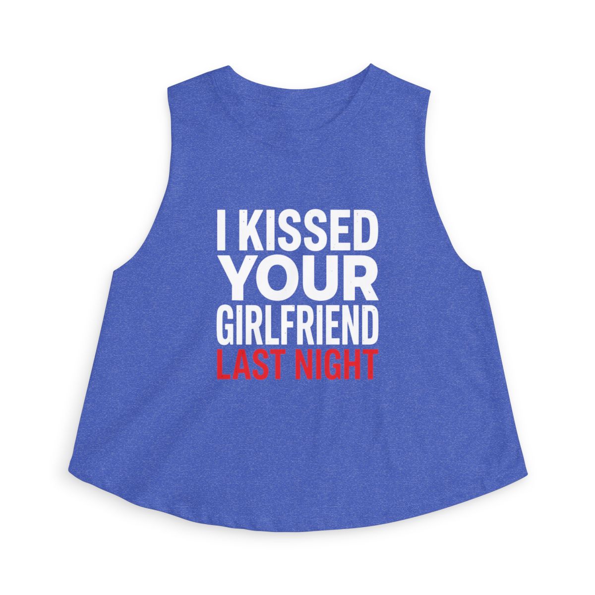 I Kissed Your Girlfriend Last Night Crop Top | Slogan Tank Top - Image 3
