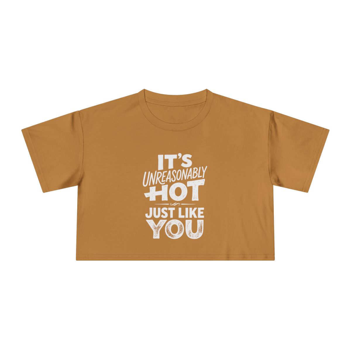 It's Unreasonably Hot Just Like You Crop Tee | Flirty Slogan Shirt - Image 3