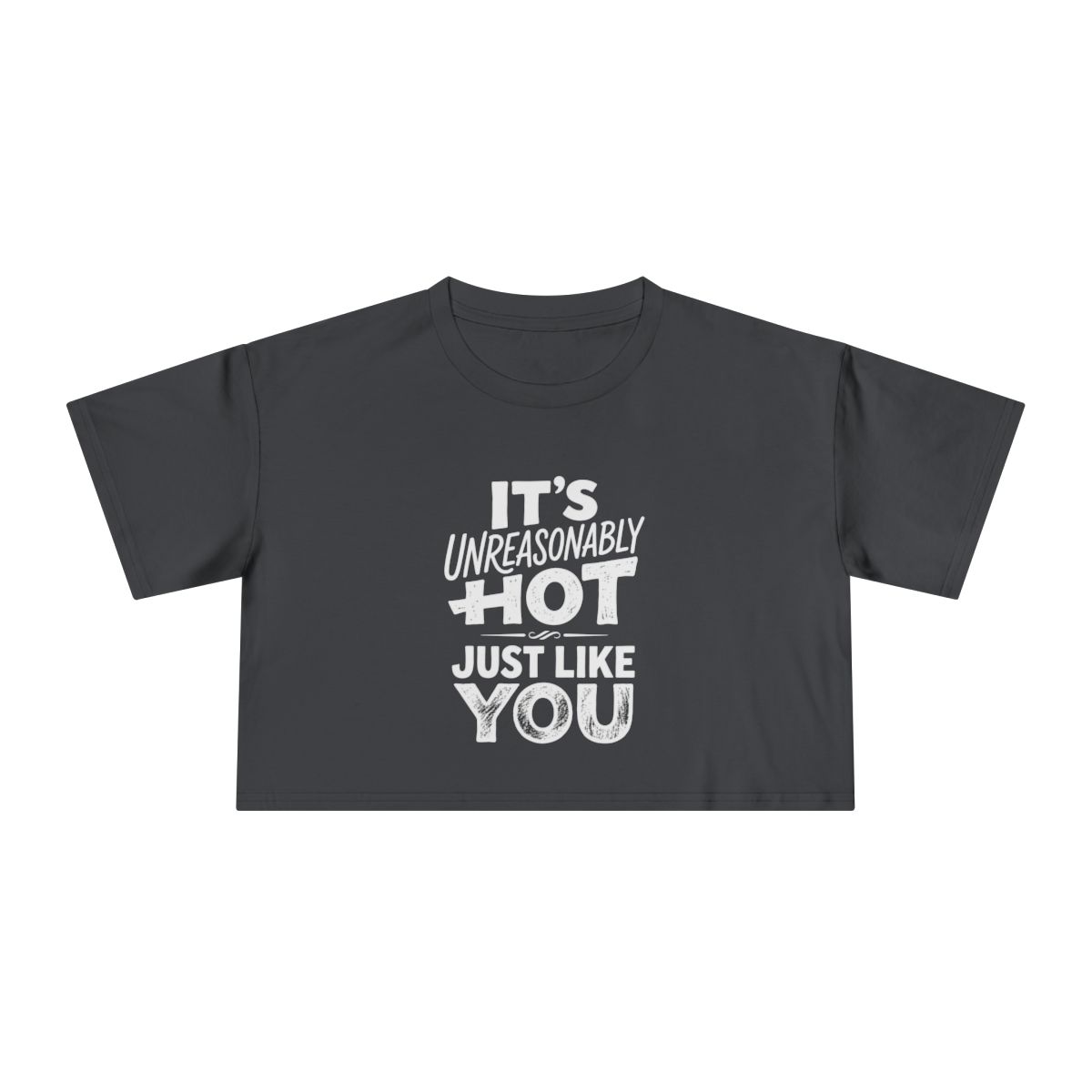 It's Unreasonably Hot Just Like You Crop Tee | Flirty Slogan Shirt - Image 4