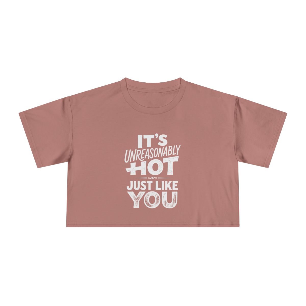 It's Unreasonably Hot Just Like You Crop Tee | Flirty Slogan Shirt - Image 5