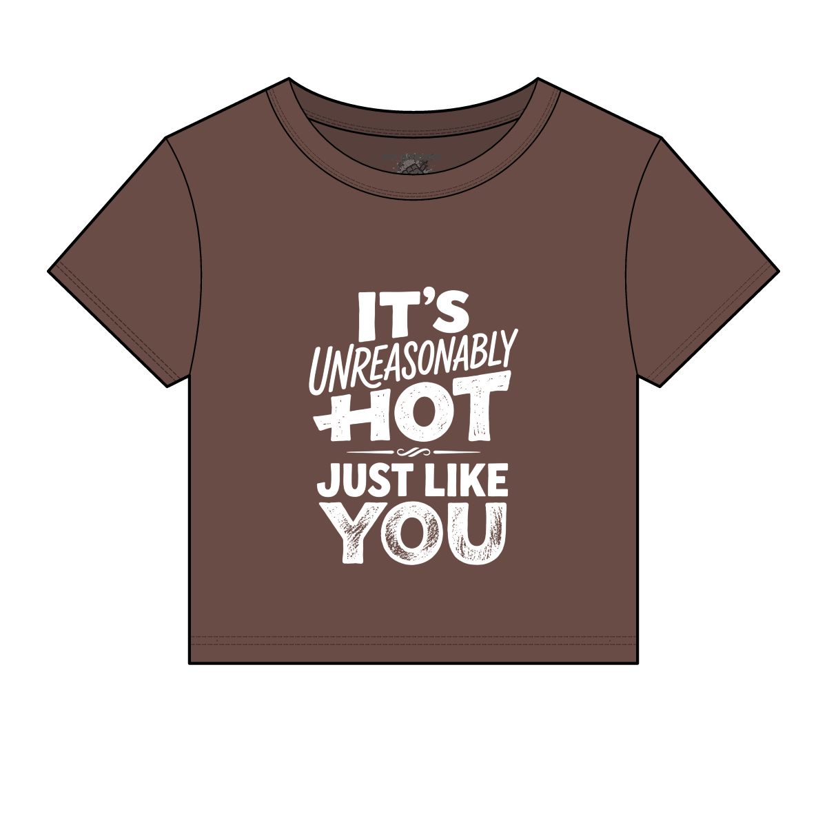 It's Unreasonably Hot Just Like You Baby Tee | Women's Micro Rib Baby Tee - Image 3