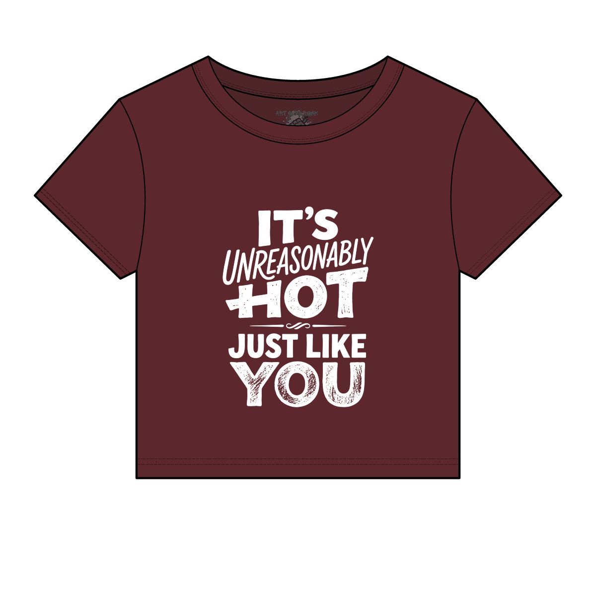 It's Unreasonably Hot Just Like You Baby Tee | Women's Micro Rib Baby Tee - Image 5