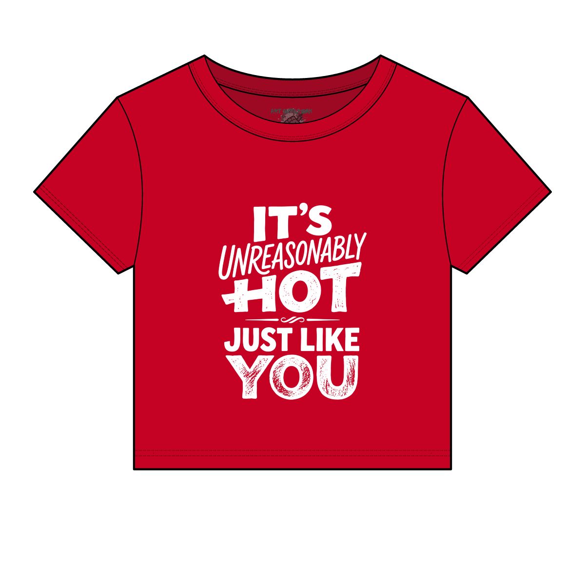 It's Unreasonably Hot Just Like You Baby Tee | Women's Micro Rib Baby Tee - Image 7