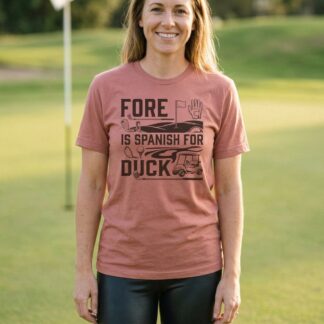 Fore Is Spanish For Duck golf shirt lifestyle photo
