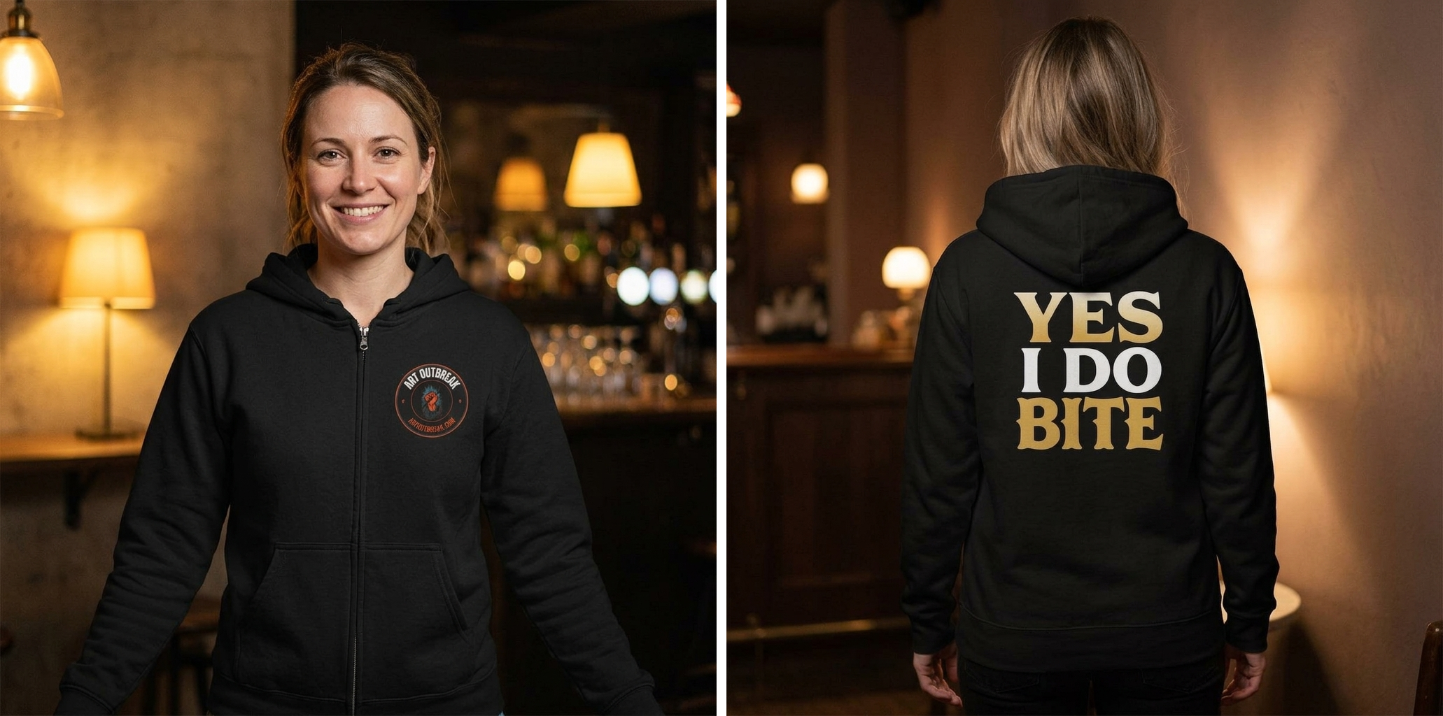 Yes I Do Bite Hoodie lifestyle photo