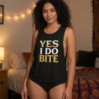 YES I DO BITE tank top lifestyle photo