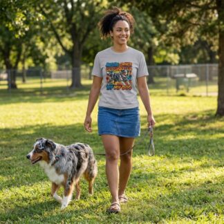 Aussie Owner Outsmarted By My Dog T-Shirt lifestyle photo