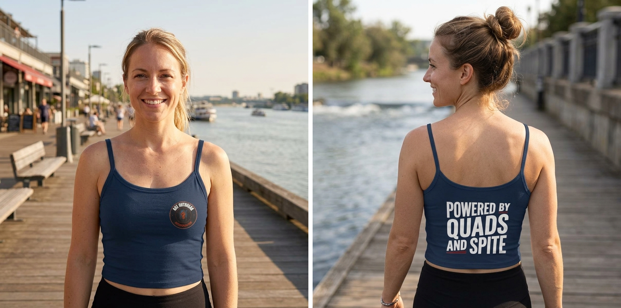 Powered by Quads and Spite Tank Top | Pedicab Spaghetti Strap