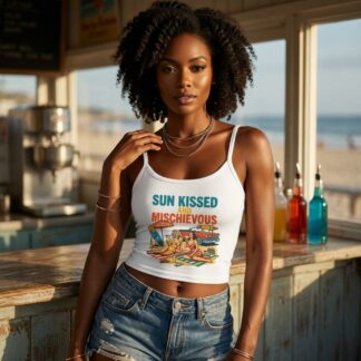 Sun Kissed Mischievous Beach Scene Tank Top lifestyle photo