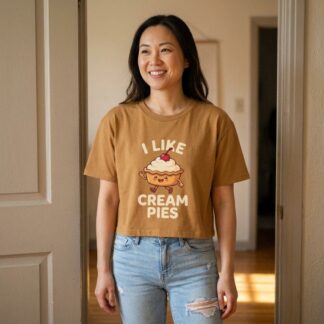 I Like Cream Pies Crop Tee lifestyle photo