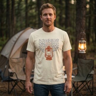 Vintage Lantern Illustration T-Shirt lifestyle photo