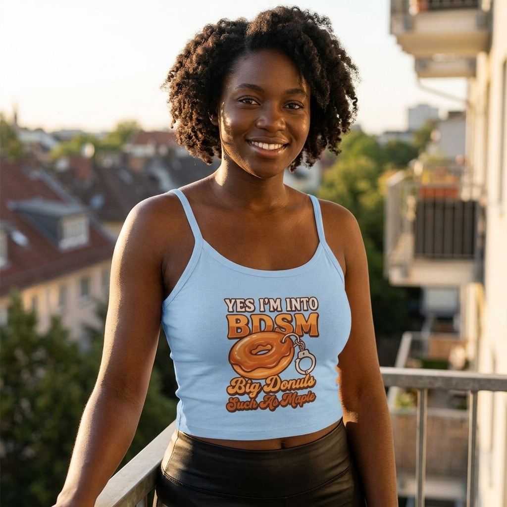 BDSM Donut Graphic tank top | Big Donuts Such A Maple, handcuff illustration