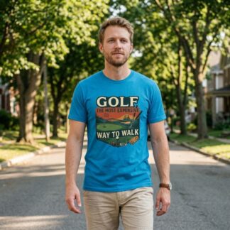 Golf The Most Expensive Way to Walk T-Shirt lifestyle photo