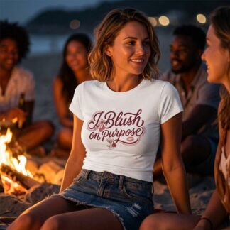 I Blush on Purpose Baby Tee lifestyle photo