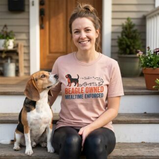 Beagle Owned Mealtime Enforced T-Shirt lifestyle photo