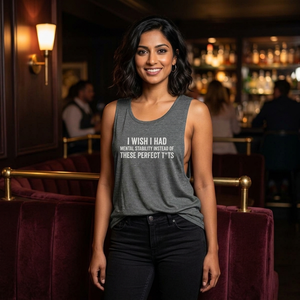I Wish I Had Mental Stability Instead of These Perfect T*ts Tank Top lifestyle photo