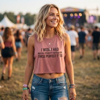 I Wish I Had Mental Stability Instead of These Perfect T*ts Crop Top lifestyle photo